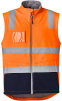Syzmik Workwear ZV426 Unisex Hi Vis Softshell Vest Orange/Navy Syzmik Workwear ZV426 Unisex Hi Vis Softshell Vest Orange/Navy