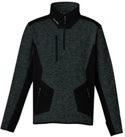 Syzmik Workwear ZT380 Unisex Streetworx Reinforced 1/4 Zip Pullover Gunmetal/Black