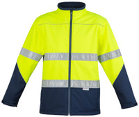 Syzmik Workwear ZJ353 Unisex Hi Vis Softshell Jacket Yellow/Navy Syzmik Workwear ZJ353 Unisex Hi Vis Softshell Jacket Yellow/Navy