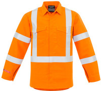 Syzmik Workwear ZW137 Mens X Back Shirt Orange