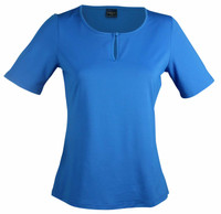 1258S Stencil Silvertech Ladies S/S Top Ocean Blue 1258S Stencil Silvertech Ladies S/S Top Ocean Blue