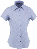 2153 Stencil Inspire Ladies S/S Shirt Mid Blue 2153 Stencil Inspire Ladies S/S Shirt Mid Blue