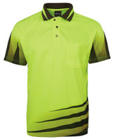 6HVRS JB's Wear Hi Vis Rippa Sub Polo Lime/Black