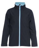3WSJ JB's Wear Podium Water Resistant Softshell Jacket Navy/Light Blue 3WSJ JB's Wear Podium Water Resistant Softshell Jacket Navy/Light Blue