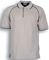 CP3046 Unisex Adults Raglan Polo Sandstone/Navy CP3046 Unisex Adults Raglan Polo Sandstone/Navy
