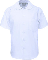 CS1405 Girls Peter Pan Collar Short Sleeve School Shirt White CS1405 Girls Peter Pan Collar Short Sleeve School Shirt White