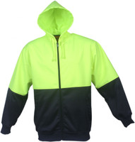 SJ1104 Bocini Adults Hi-Vis Full Zip Hoodie Yellow/Navy SJ1104 Bocini Adults Hi-Vis Full Zip Hoodie Yellow/Navy