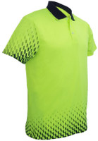 SP0703 Bocini Adults Hi-Vis Gradient Polo Yellow/Navy SP0703 Bocini Adults Hi-Vis Gradient Polo Yellow/Navy