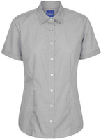 1267WS GloWeave Womens Puppy Tooth Short Sleeve Shirt Black 1267WS GloWeave Womens Puppy Tooth Short Sleeve Shirt Black