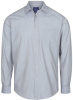 1253L GloWeave Mens End On End Long Sleeve Shirt Silver 1253L GloWeave Mens End On End Long Sleeve Shirt Silver
