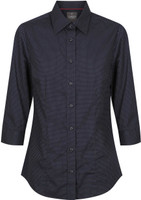 1743WZ GloWeave Womens Dot Print 3/4 Sleeve Shirt Navy 1743WZ GloWeave Womens Dot Print 3/4 Sleeve Shirt Navy