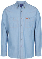 5045LN GloWeave Mens Icon Long Sleeve Chambray Shirt Blue 5045LN GloWeave Mens Icon Long Sleeve Chambray Shirt Blue