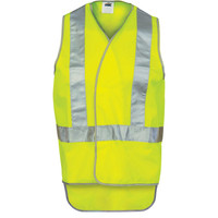 3802 DNC Day/Night Cross Back Safety Vests with Tail Yellow 3802 DNC Day/Night Cross Back Safety Vests with Tail Yellow