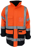 3964 DNC HiVis "H" Pattern 2T Biomotion tape "6 in 1" Jacket Orange/Navy 3964 DNC HiVis "H" Pattern 2T Biomotion tape "6 in 1" Jacket Orange/Navy