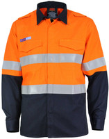 3445 DNC Inherent FR PPE1 2T L/W DN Shirt Orange/Navy 3445 DNC Inherent FR PPE1 2T L/W DN Shirt Orange/Navy