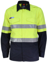 3455 DNC Inherent FR PPE2 2T C/F DN Shirt Yellow/Navy 3455 DNC Inherent FR PPE2 2T C/F DN Shirt Yellow/Navy