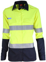 3457 DNC Ladies Inherent FR PPE2 2 Tone D/N Shirt Yellow/Navy 3457 DNC Ladies Inherent FR PPE2 2 Tone D/N Shirt Yellow/Navy