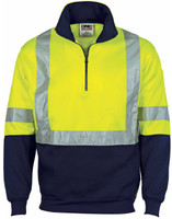 3929 DNC HiVis Cross Back D/N Two Tone 1/2 Zip Fleecy Yellow/Navy 3929 DNC HiVis Cross Back D/N Two Tone 1/2 Zip Fleecy Yellow/Navy