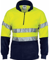 3829 DNC HiVis Two Tone 1/2 Zip Polar Fleece with CSR R/Tape Yellow/Navy 3829 DNC HiVis Two Tone 1/2 Zip Polar Fleece with CSR R/Tape Yellow/Navy
