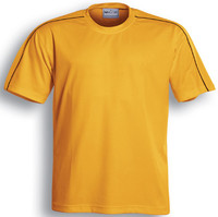 CT0694 Bocini Unisex Adults Round Neck Breezeway Tee Shirt Gold/Bottle Green CT0694 Bocini Unisex Adults Round Neck Breezeway Tee Shirt Gold/Bottle Green