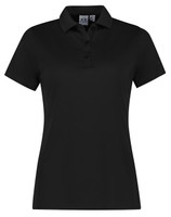 P206LS Biz Collection Womens Action Short Sleeve Polo Black