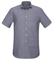RS968MS Biz Corporates Mens Charlie Classic Fit Short Sleeve Shirt Navy Chambray RS968MS Biz Corporates Mens Charlie Classic Fit Short Sleeve Shirt Navy Chambray