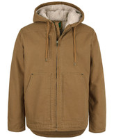 3BHJ Colours of Cotton Hooded Barn Jacket Camel Front