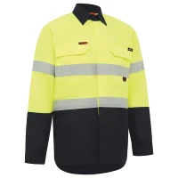 2834 WorKit Flarex Ripstop PPE2 FR Inherent 197gsm Taped Shirt Yellow/Navy