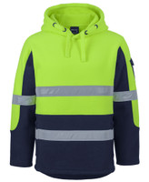 6DLP JB's Wear Hi Vis Day and Night 450G Pull Over Shephard Hoodie Lime/Navy