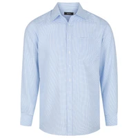 W37 Identitee Sussex Mens Long Sleeve Shirt Blue