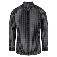W69 Identitee Barrett Mens Long Sleeve Shirt Charcoal/Black