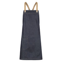 A14 Identitee Billy Bib Apron Indigo Denim (with Natural Strap)