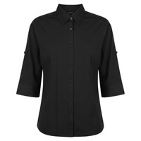 W68 Identitee Baxter Ladies 3/4 Sleeve Shirt Black