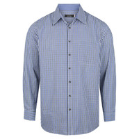 W54 Identitee Hudson Mens Long Sleeve Shirt Navy/Black/White