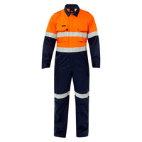 FCT005A Flamebuster HRC2 Inherent Hi Vis Reflective Coverall Orange / Navy