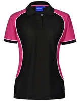 PS78 Winning Spirit Womens Arena Polo Black/Magenta