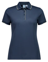 P313LS Biz Collection Focus Womens Short Sleeve Polo Storm Blue/Taupe