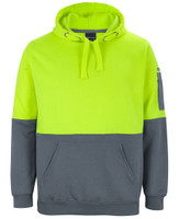6HVPH JB's Wear Hi Vis Pull Over Hoodie Lime/Charcoal 6HVPH JB's Wear Hi Vis Pull Over Hoodie Lime/Charcoal