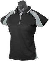 2309 Aussie Pacific Panorama Lady Polo Black/Ashe/White 2309 Aussie Pacific Panorama Lady Polo Black/Ashe/White
