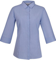 2902T Aussie Pacific Grange Lady Shirt 3/4 Sleeve Mid Blue 2902T Aussie Pacific Grange Lady Shirt 3/4 Sleeve Mid Blue