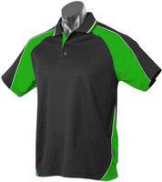 3309 Aussie Pacific Panorama Kids Polo Black/Green/White 3309 Aussie Pacific Panorama Kids Polo Black/Green/White