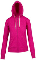FZ75UN Ladies/Junior Greatness Heather Zip Hoodie Hot Pink Heather