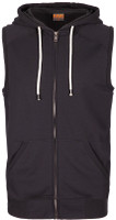 F770ZS Mens Heather Sleeveless Zip Hoodie Black F770ZS Mens Heather Sleeveless Zip Hoodie Black