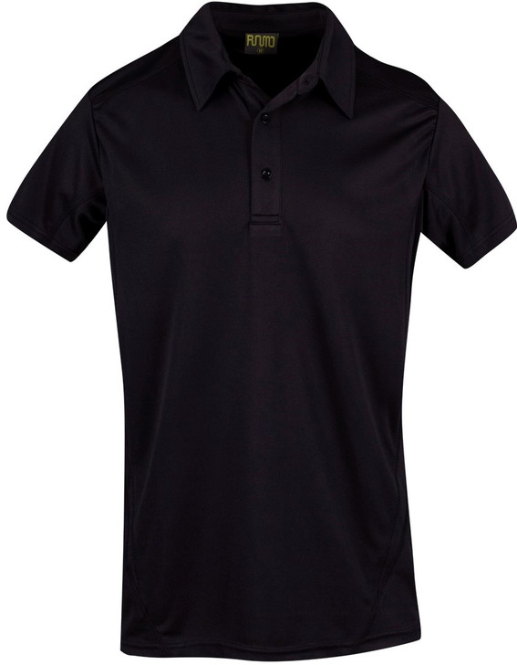 P446HB Men's Accelerator Polo Black/Black