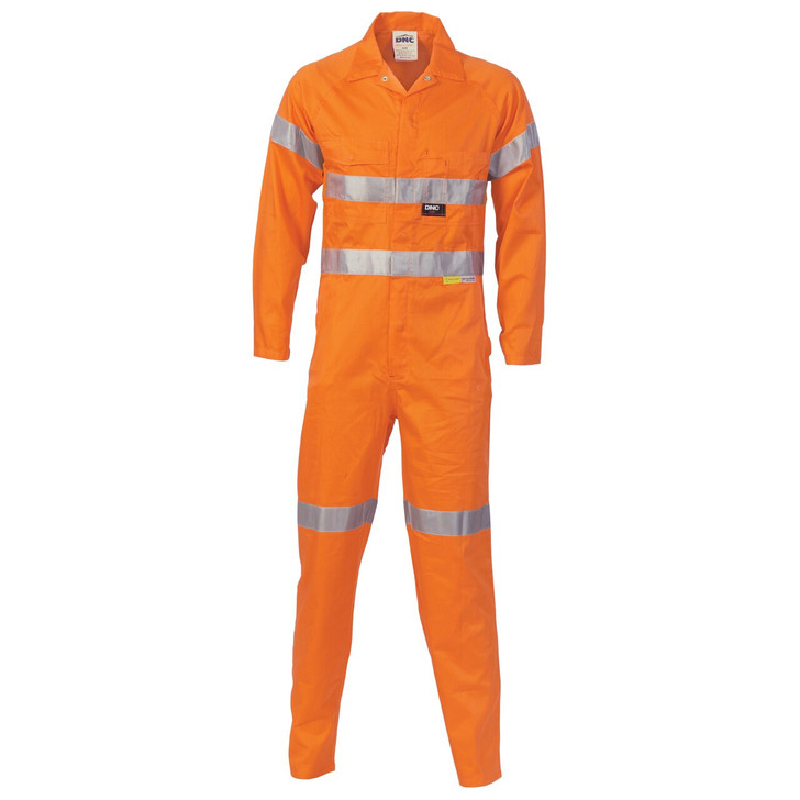 3854 DNC HiVis Cotton Coverall with 3M R/Tape Orange