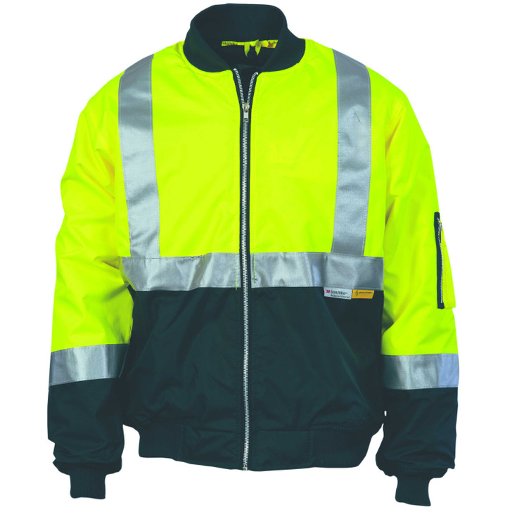 3862 DNC HiVis Two Tone Flying Jacket with 3M R/Tape Yellow/Navy