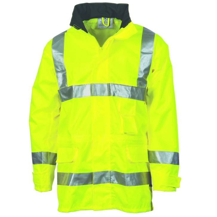 3871 DNC HiVis D/N Breathable Rain Jacket with 3M R/Tape Yellow
