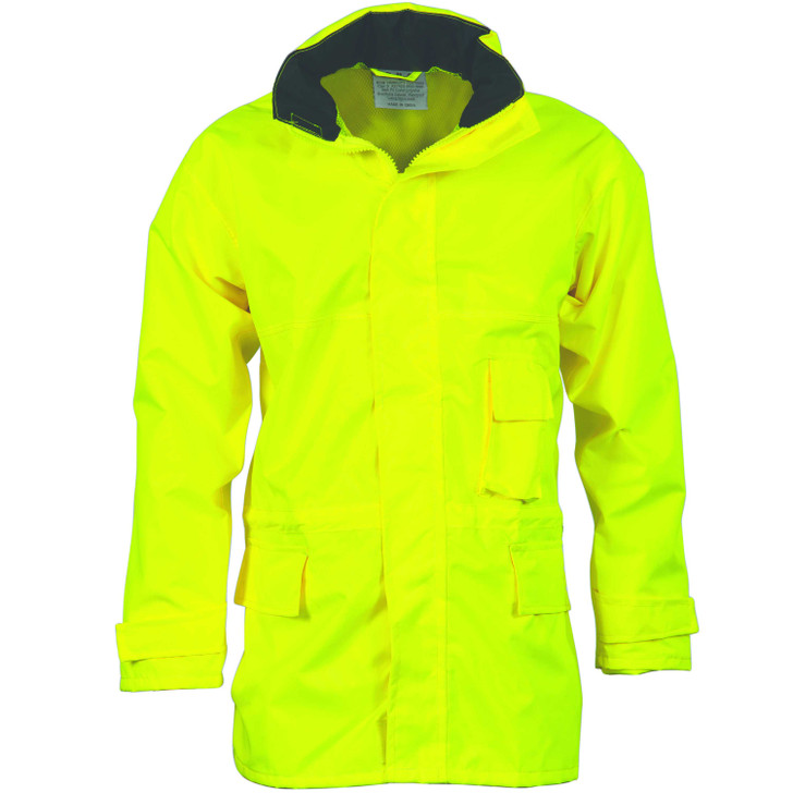 3873 DNC HiVis Breathable Rain Jacket Yellow