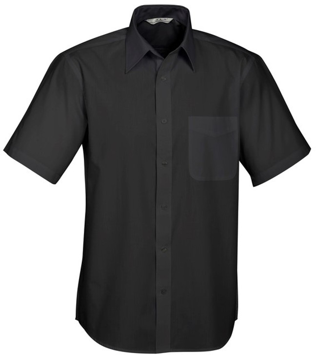 S10512 Mens Base Short Sleeve Shirt Black