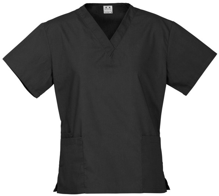 H10622 Ladies Classic Scrubs Top Black